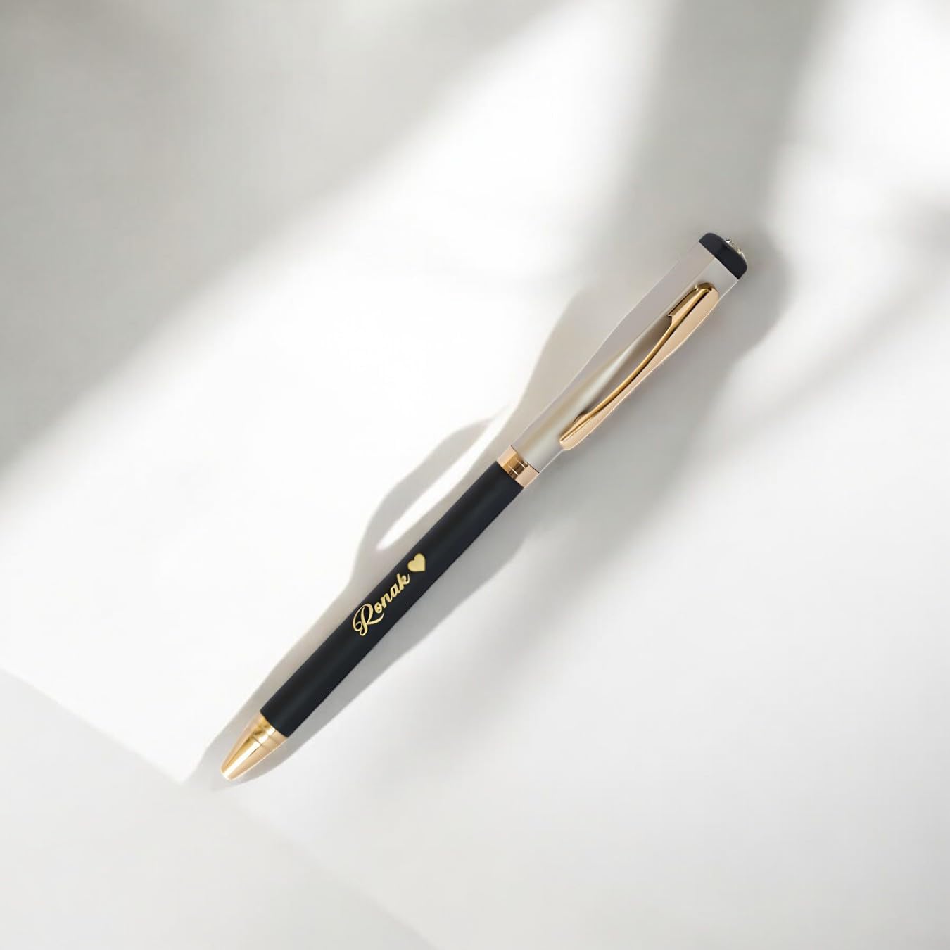Kleidart Gifts Personalized Pen with Name Engraved I Metal Classy Customized Roller Ball Pens I Comfortable to Hold & Write I Gift for Men & Women Birthday Corporate Gifting (Diamond Pen)
