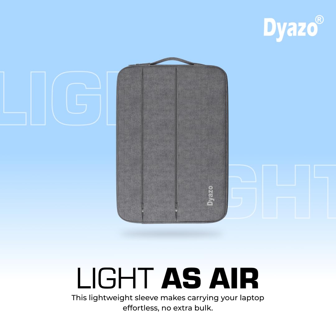 Dyazo 13.3 inch Laptop Bag Sleeve Sleeve Bag Cover for 13 inch Apple Mac Book Air Pro Retina 13 13.3 inch MacBook 13.3 inch and all other laptops & Notebooks with front packet and handle (Grey)