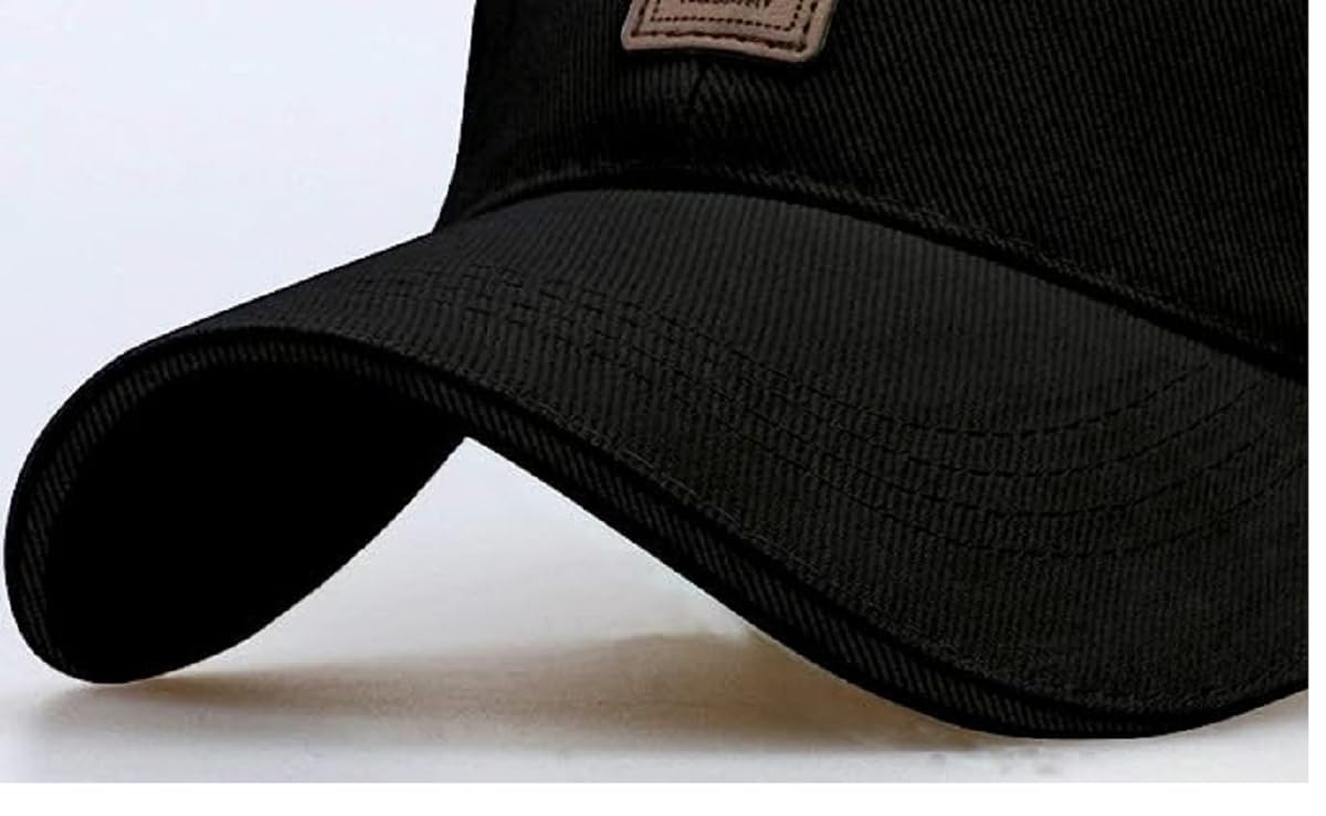 SELLORIA Brand Soft Cotton Adjustable Unisex Cap for Men and Women Freesize Baseball Caps (Pack of 2) (Gray,Black)