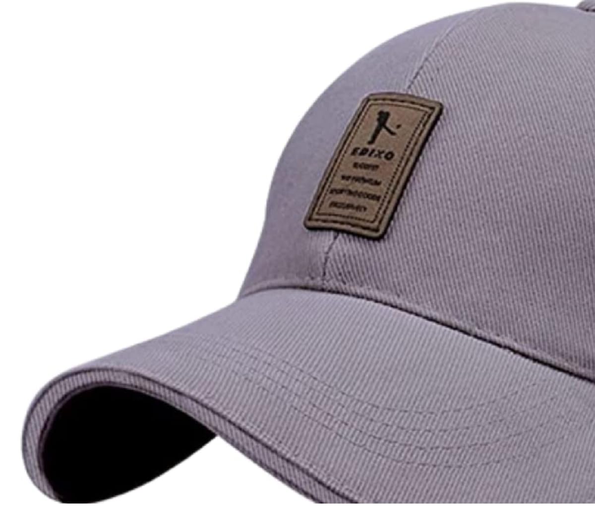 SELLORIA Brand Soft Cotton Adjustable Unisex Cap for Men and Women Freesize Baseball Caps (Pack of 2) (Gray,Black)