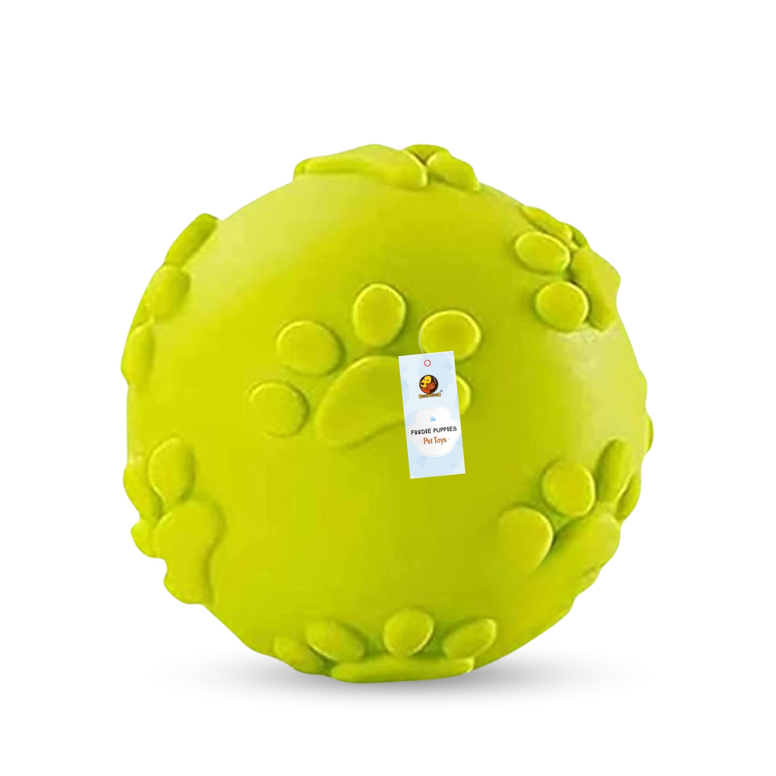 Latex Rubber Squeaky Dog Chew Ball Toy - (Claw Ball, Small) Durable and Safe Fetch Teething Dog Toy for Puppies and Small to Medium Dogs, Paw Design Helps to Clean Teeth (Diameter, 6cm)