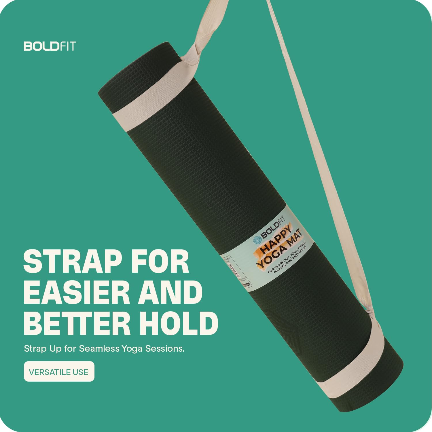 Boldfit Yoga Mats For Kids, Women and Men Exercise For Home, Gym Mat Anti Slip, 6Mm - Eva, Green
