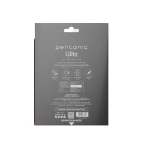 Pentonic Glitz 1.0 mm Multicolor Glitter Gel Pen | Multicolor Ink, Set Of 10 Pcs