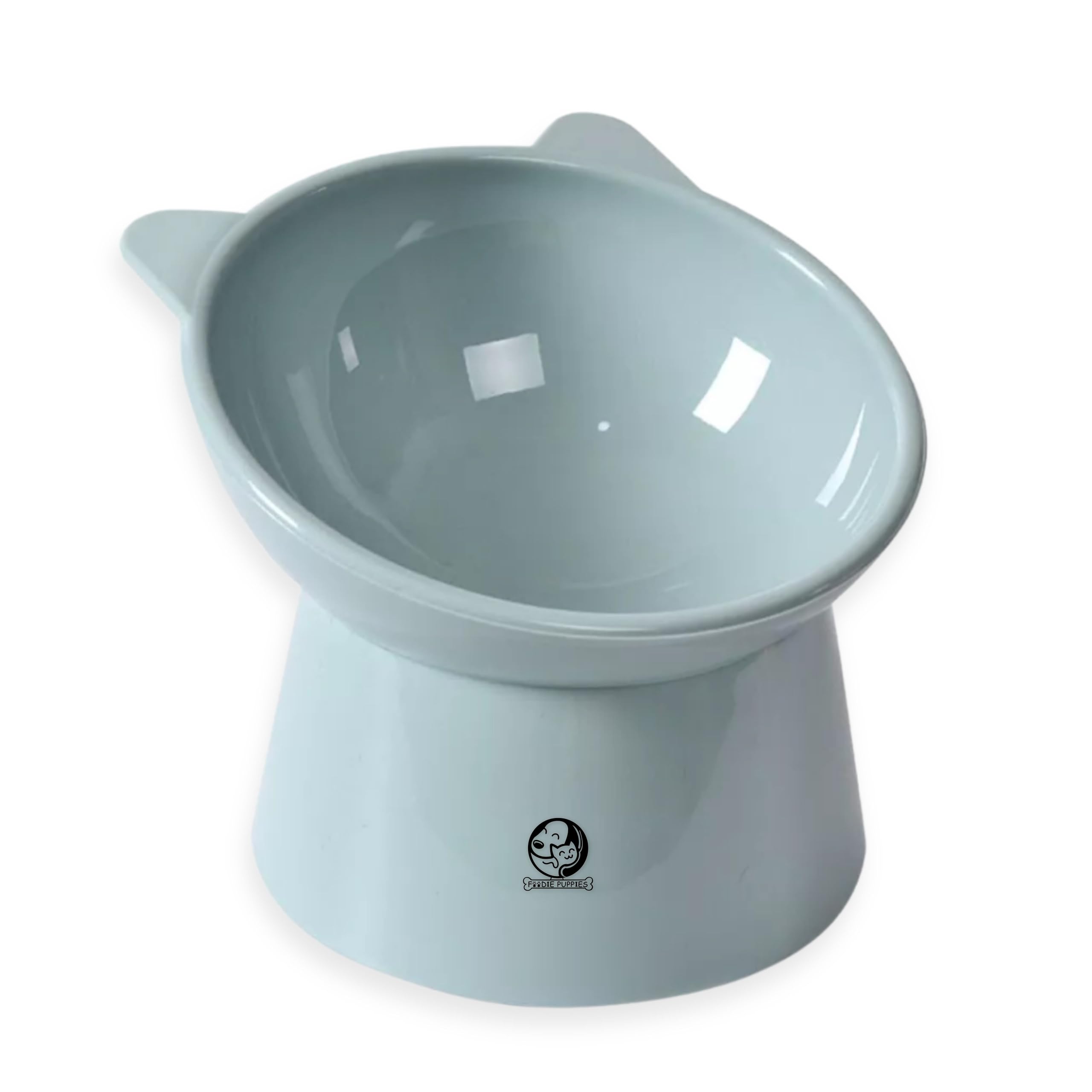 Foodie Puppies Elevated Cat Bowl Feeder Food Water Feeder Bowl for Cats, Kittens & Puppies | Persian Cat Food Bowl Tilted Raised Bowl Anti Vomiting 15° Slanted Bowl (Color May Vary)