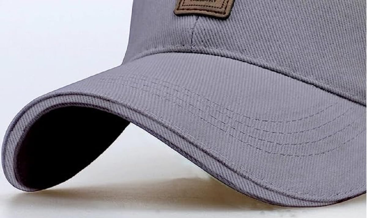 SELLORIA Brand Soft Cotton Adjustable Unisex Cap for Men and Women Freesize Baseball Caps (Pack of 2) (Gray,Black)