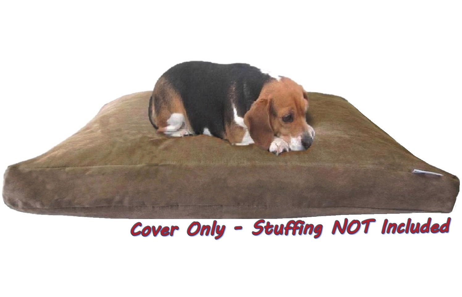 Dogbed4less DIY Pet Bed Pillow Brown Microsuede Duvet Cover and Waterproof Internal case for Dog at 41X27X4 Inch - Covers only