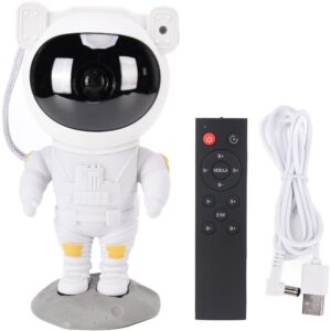 MANSAA Astronaut Galaxy Projector Light for Bedroom, Space Projector, Birthday Gifts, Gaming Room, Home and Party, White, Corded Electric