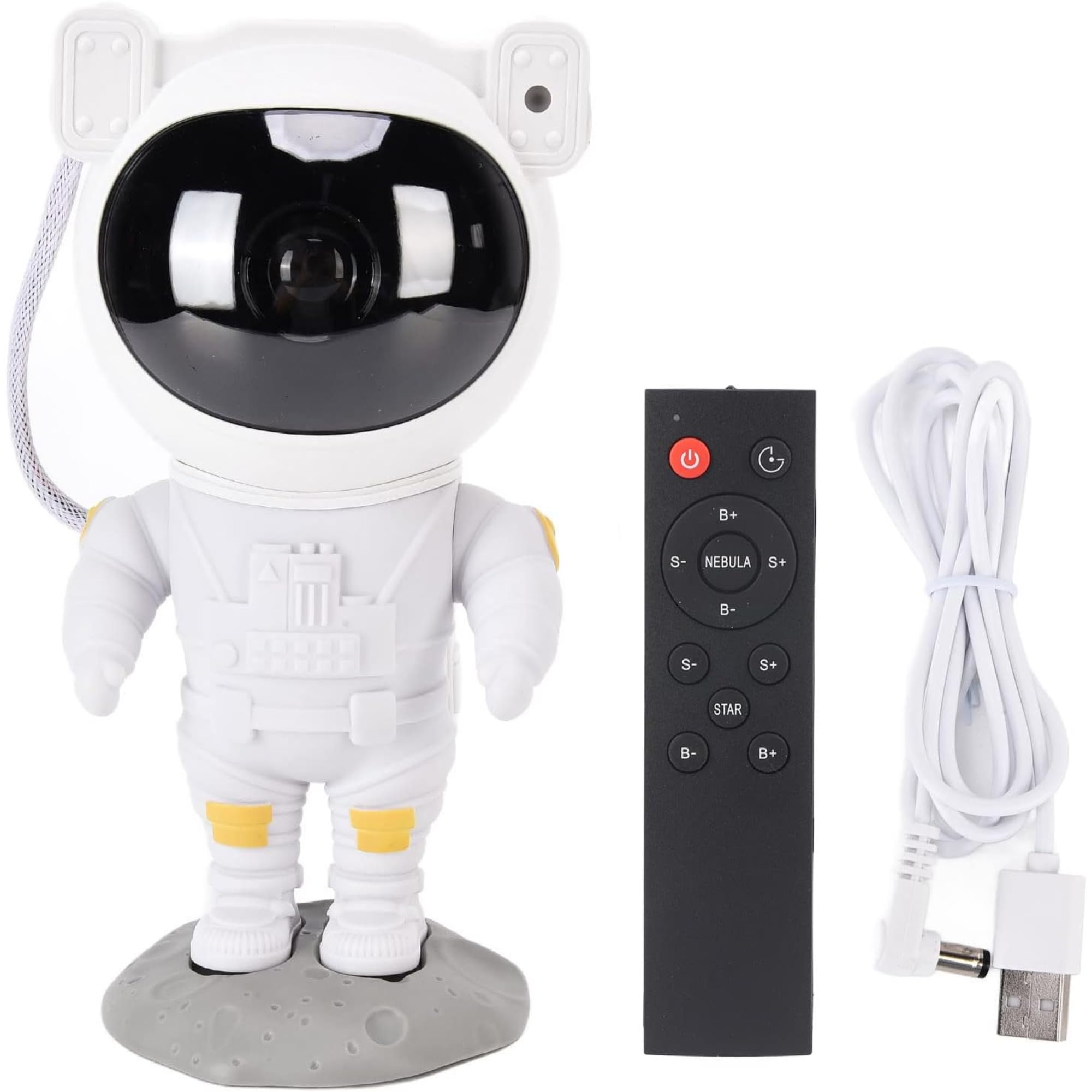 MANSAA Astronaut Galaxy Projector Light for Bedroom, Space Projector, Birthday Gifts, Gaming Room, Home and Party, White, Corded Electric