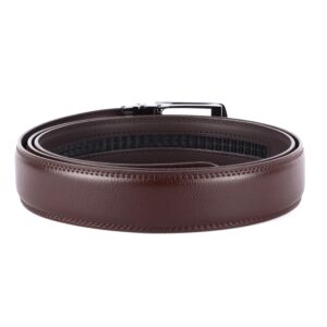HAMMONDS FLYCATCHER Genuine Leather Belt for Men - Perfect for Formal and Casual Wear - Adjustable Waistband up to 46 Inches - Autolock Belt for Formal and Casual Wear - Brynn Brown