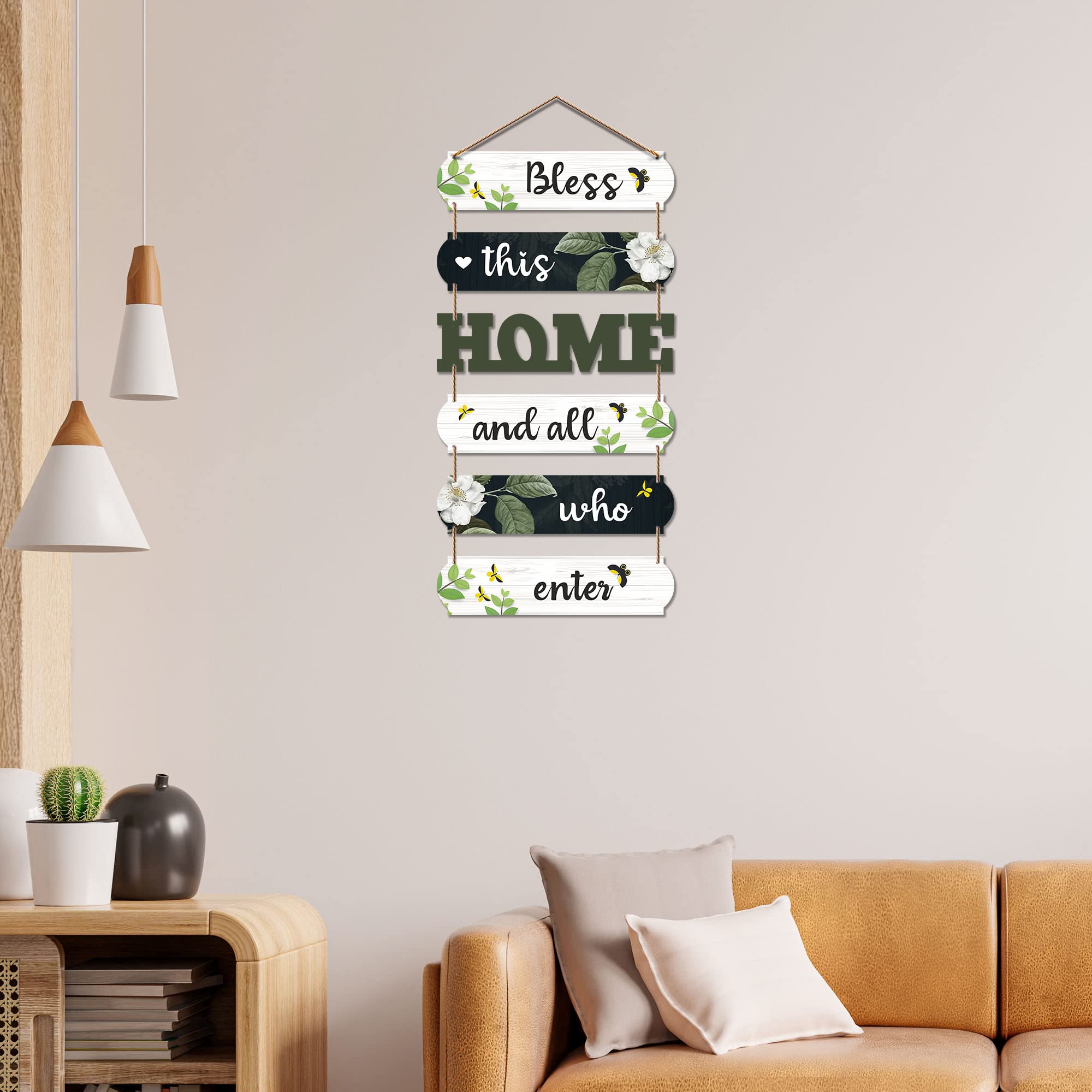 Artvibes Home Quotes Decorative Wall Art MDF Wooden Wall Hanger for Living Room | Decor Hanging Ornaments | Home Quotes Wall Hanging | Modern Decor Items | Wall Poster | Unique Gift (WH_6603N)
