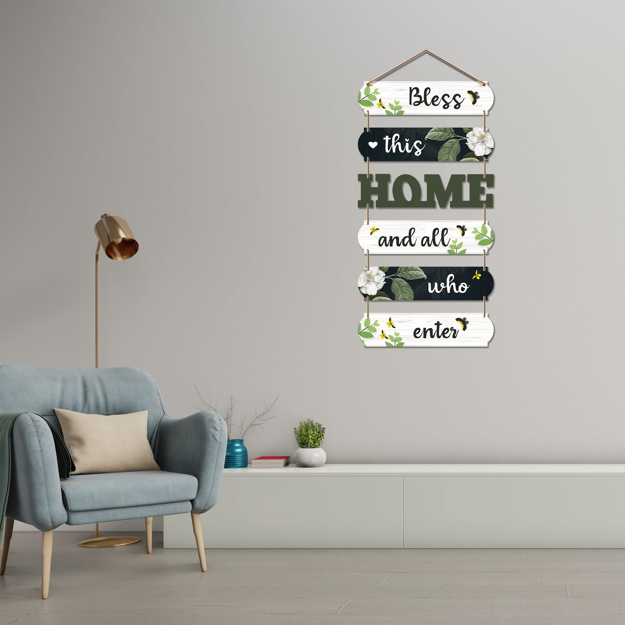 Artvibes Home Quotes Decorative Wall Art MDF Wooden Wall Hanger for Living Room | Decor Hanging Ornaments | Home Quotes Wall Hanging | Modern Decor Items | Wall Poster | Unique Gift (WH_6603N)