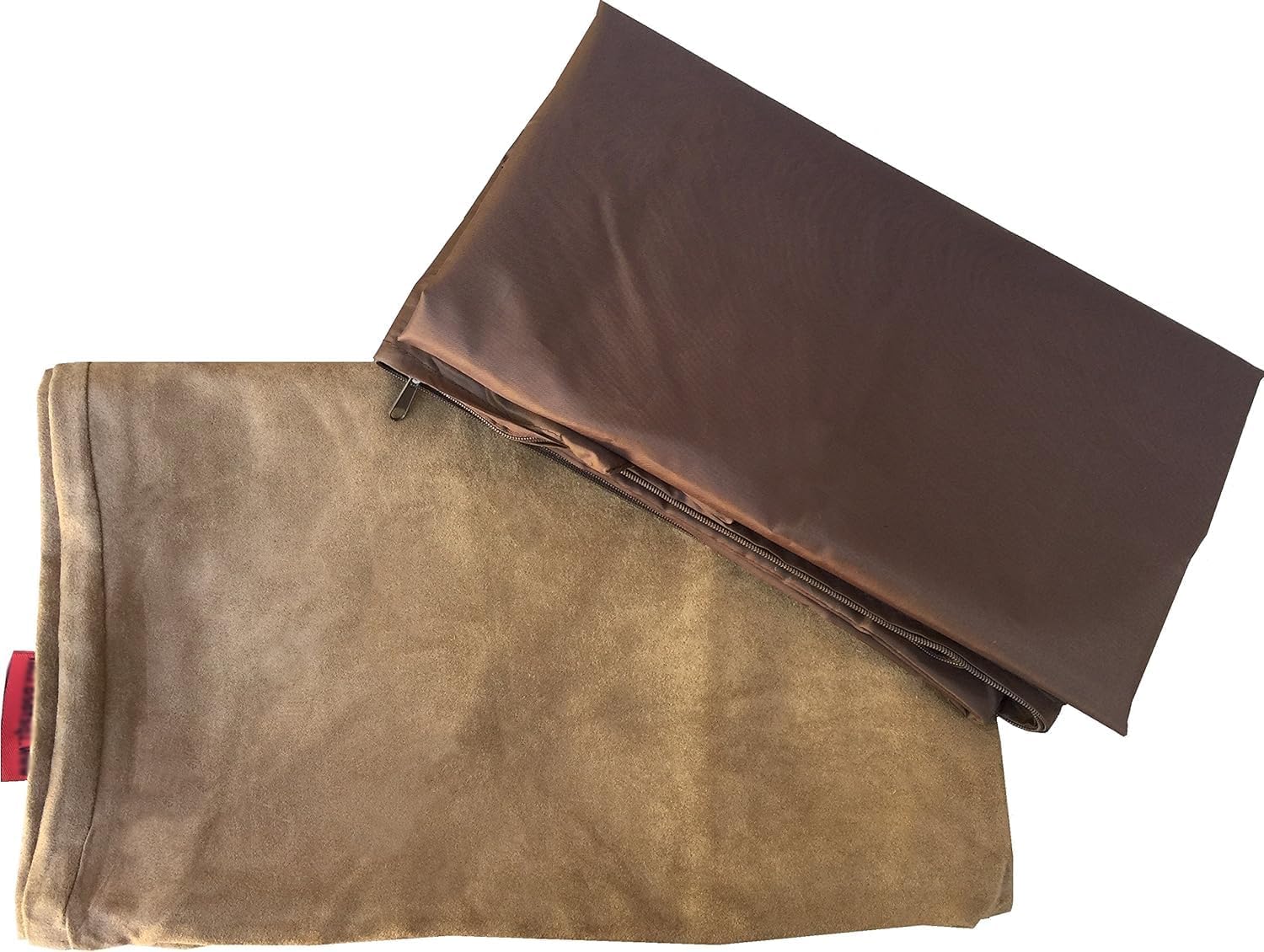 Dogbed4less DIY Pet Bed Pillow Brown Microsuede Duvet Cover and Waterproof Internal case for Dog at 41X27X4 Inch - Covers only