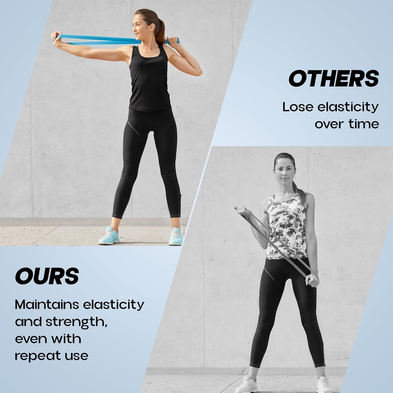 Waafy Resistance Bands for Working Out, Elastic Exercice Loop Bands for Physical Therapy, Yoga Starter Set of Stretch Bands for Booty Legs, Pilates Flexbands Resistance Bands (5 Coloour Bandsss)