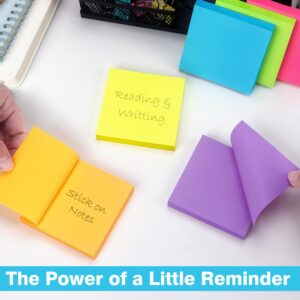 GLUN® Multicolour Sticky Notes 400 Sheets Strong Adhesive, Self-Stick, Multi-Color, Ideal for Notes, Organization, and Reminders Bright Morandi Colors