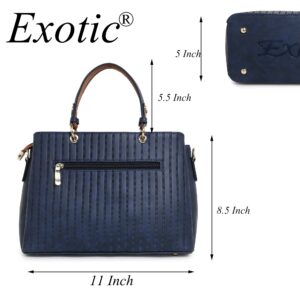 EXOTIC® Women's Striped Line Handbag for Women| Ladies purse | Stylish Shoulder Bag | Gift for Women (Blue)