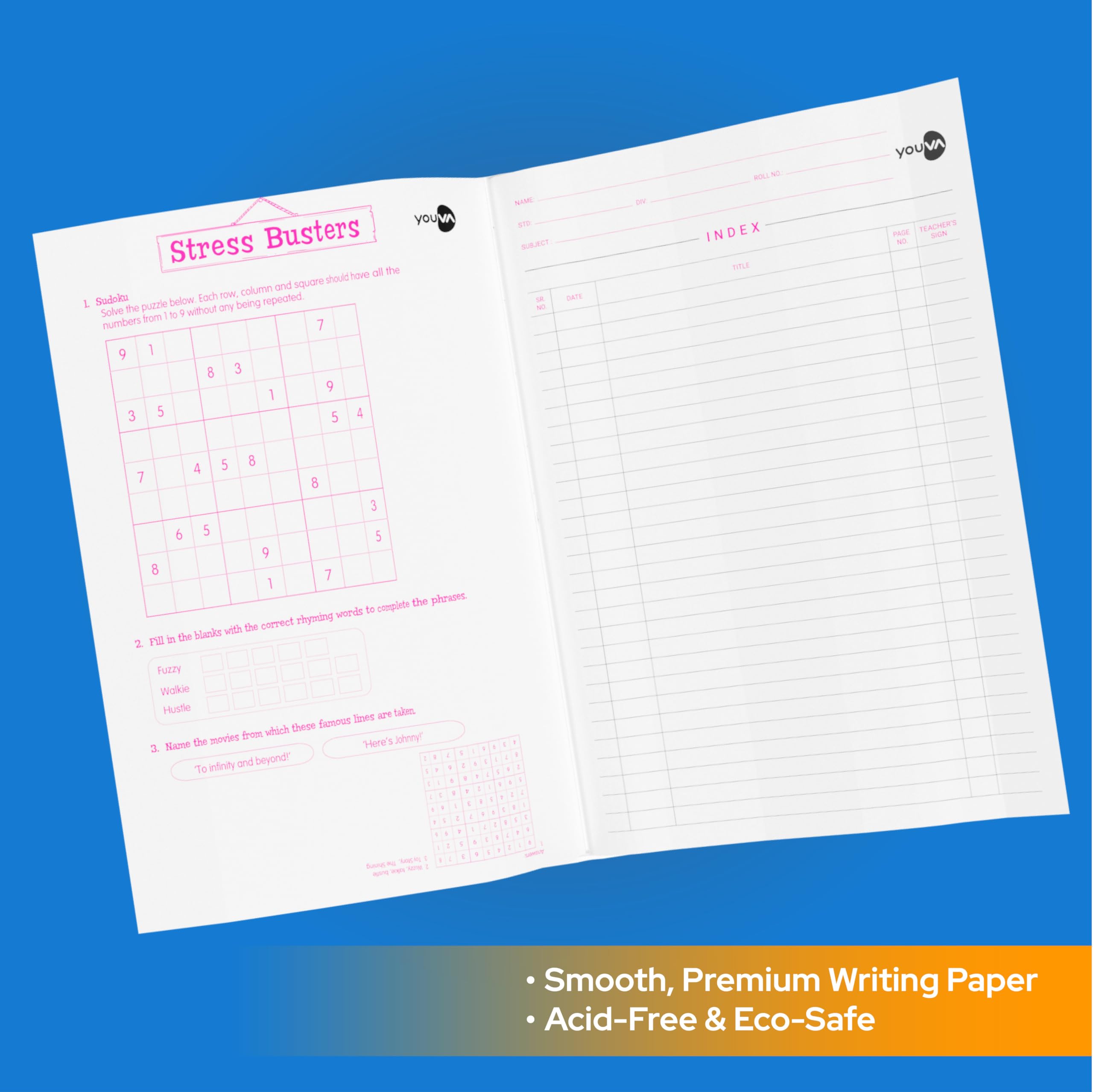 Navneet Youva | Soft Cover Long Notebook for Student | A4 Size (21cm X 29.7cm) | Single Line 172 Pages | Pack of 6