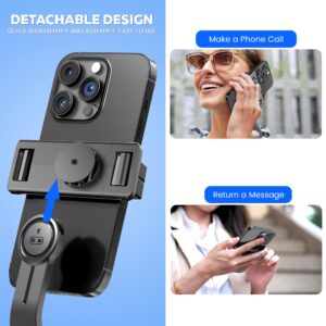 WeCool S1 Selfie Stick Tripod, 3-in-1 Multifunctional Design with Detachable Wireless Remote, Portable & Lightweight Phone Tripod for Vlogging, Photography, iPhone & Android Smartphones