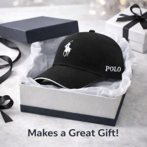 Urban Punk Polo Style Baseball Cap for Men & Women (Pack of 1) – Premium Cotton Adjustable Unisex Hat, Maroon and Black Performance Sports Caps for Gym, Running, and Travel – Breathable & Durable
