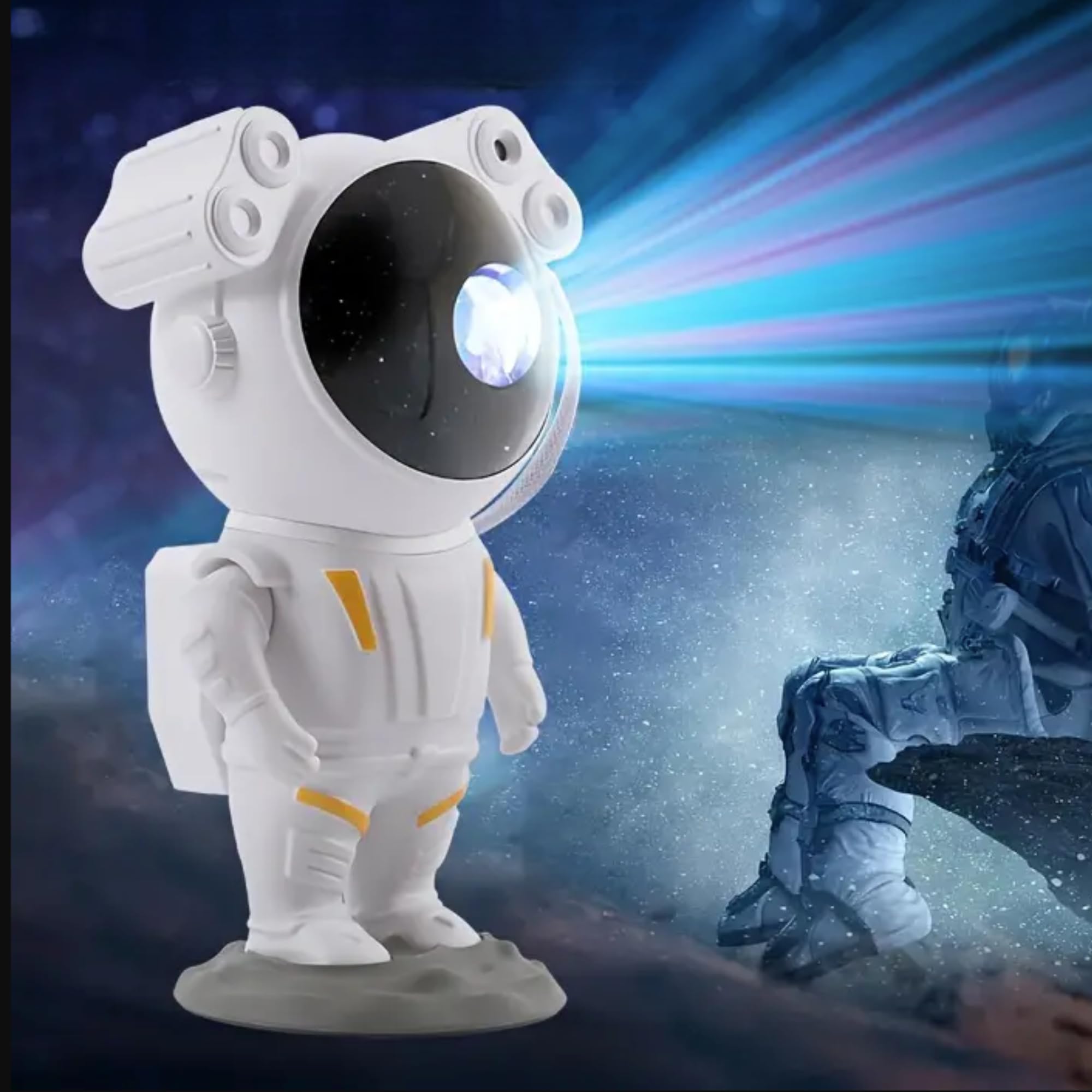 MANSAA Astronaut Galaxy Projector Light for Bedroom, Space Projector, Birthday Gifts, Gaming Room, Home and Party, White, Corded Electric