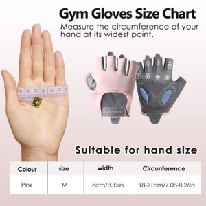 TecoKart® Gym Gloves Half Hand Gloves for Women Weight Lifting Gloves for Gym Workout Bike Gloves Gym Accessories for Women Liquid Silicone Anti-Slip and Wear-Resistant Hand Gloves for Women & Men