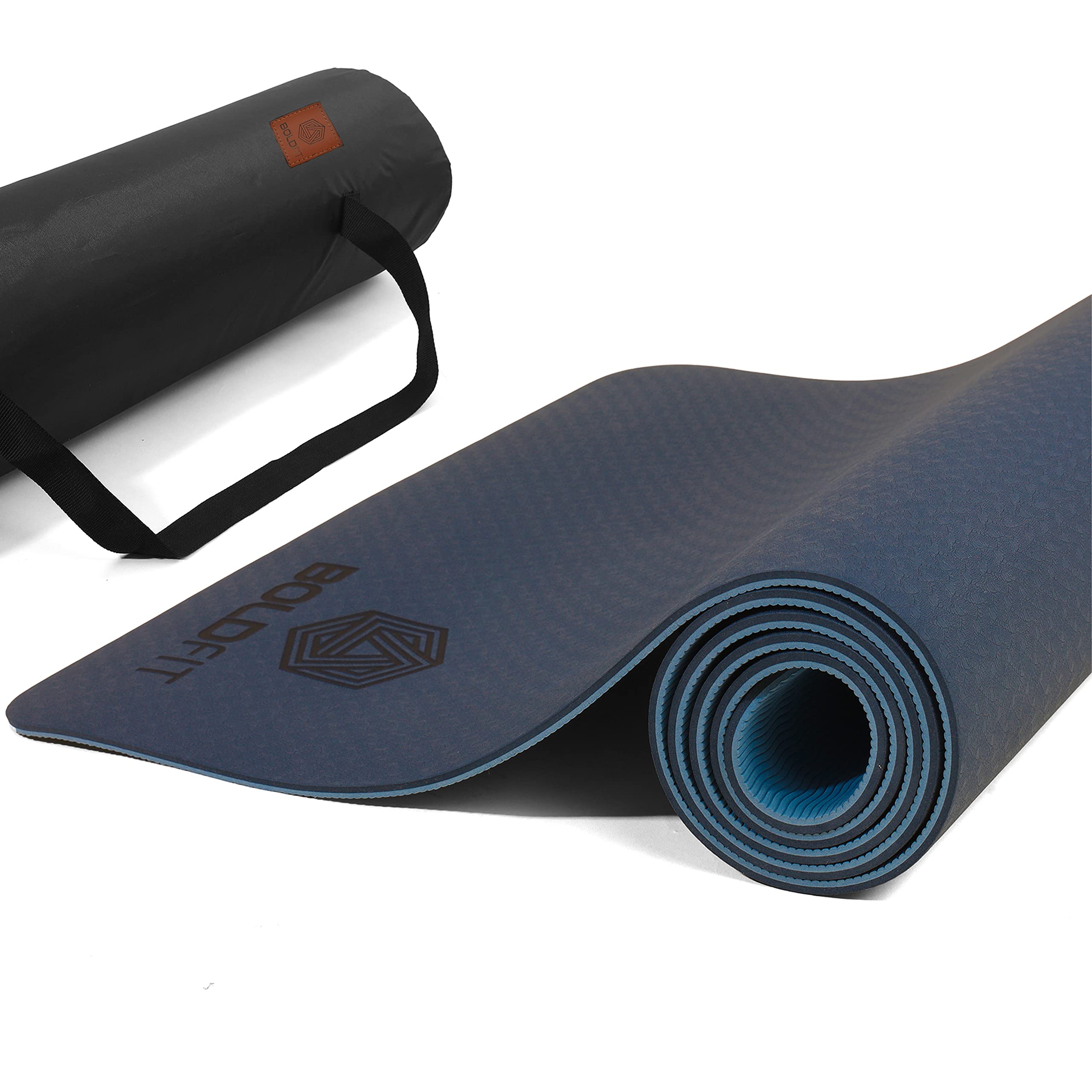 Boldfit Yoga Mat for Women and Men TPE Material Extra Thick Exercis for Men for Workout, Yoga, Fitness, Exercise Mat Anti Slip Mat,6mm Gym Mat