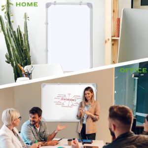 Eduway 2x2 Feet Kunj Non-Magnetic Double-Sided White Board and Chalkboard Combo with 1 Marker and 1 Duster | Ideal Use for Home, Office, with Sliding Hanging Clips, Robust Aluminum Frame (59x59 Cms)