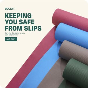 Boldfit Yoga Mats For Kids, Women and Men Exercise For Home, Gym Mat Anti Slip, 6Mm - Eva, Green
