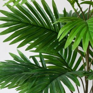 Blooming Floret Artificial Areca Palm 21 Leaves With Pot Big Ornamental Plant For Interior Decor/Home Decor/Office Decor 30 Inch Tall Indoor Tropical Plant Durable, Green