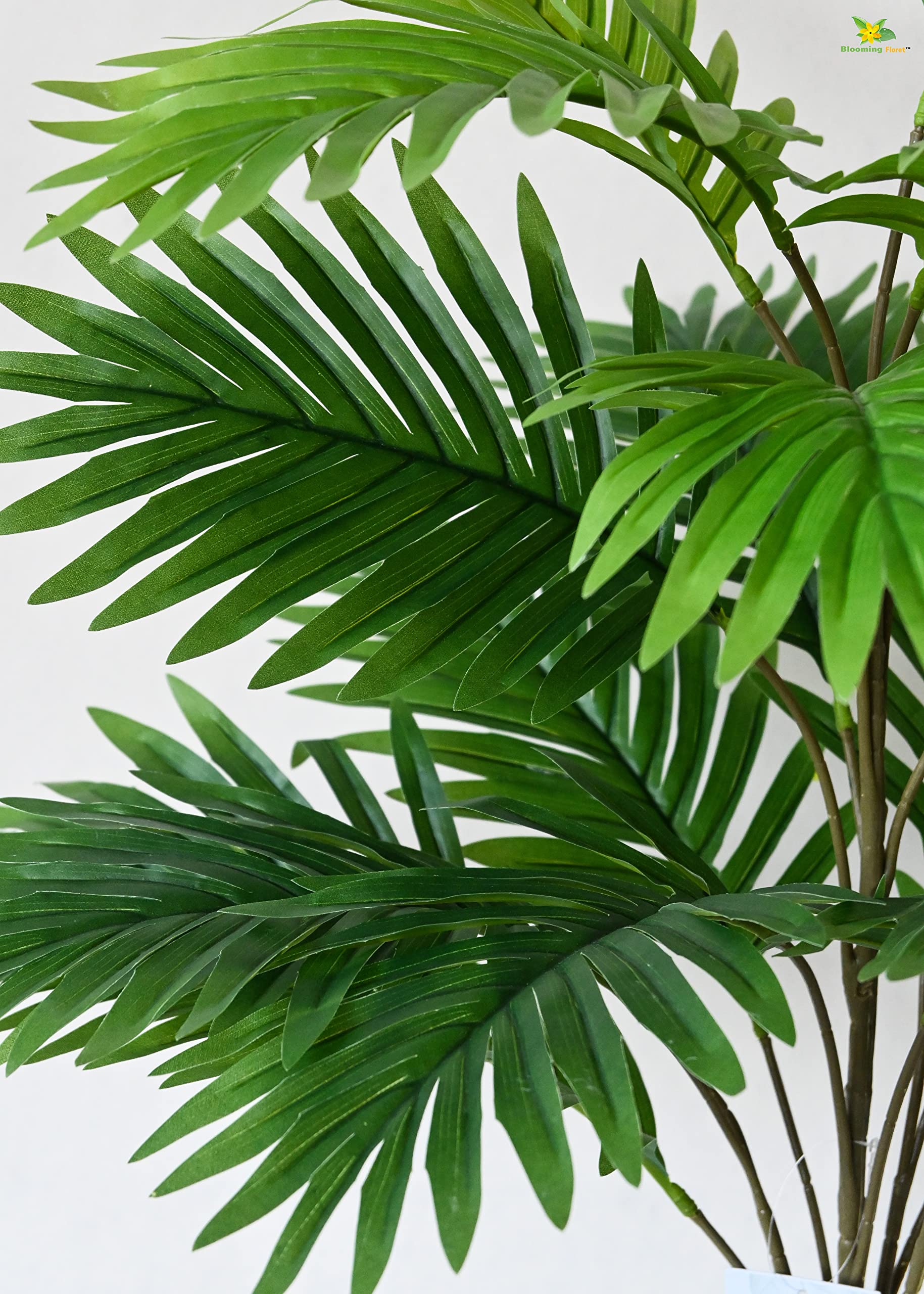 Blooming Floret Artificial Areca Palm 21 Leaves With Pot Big Ornamental Plant For Interior Decor/Home Decor/Office Decor 30 Inch Tall Indoor Tropical Plant Durable, Green