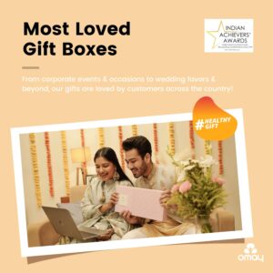 Omay Foods 6 Pcs Wonderful Delights Healthy Gift Hamper | Snacks, Chocolate & Potpourri | Corporate Gift for Clients & Employees | Birthday, Anniversary, Mom-to-Be & Baby Shower | Oil-Free
