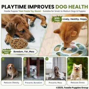 Foodie Puppies Pet Puzzle Toy for Dispensing Treats, Pet Toys Game for Training and Slow Feed, Non-Slip Feeder Designed for Dog, Puppies, Cats and Kittens (Round Shape) (Multicolour)
